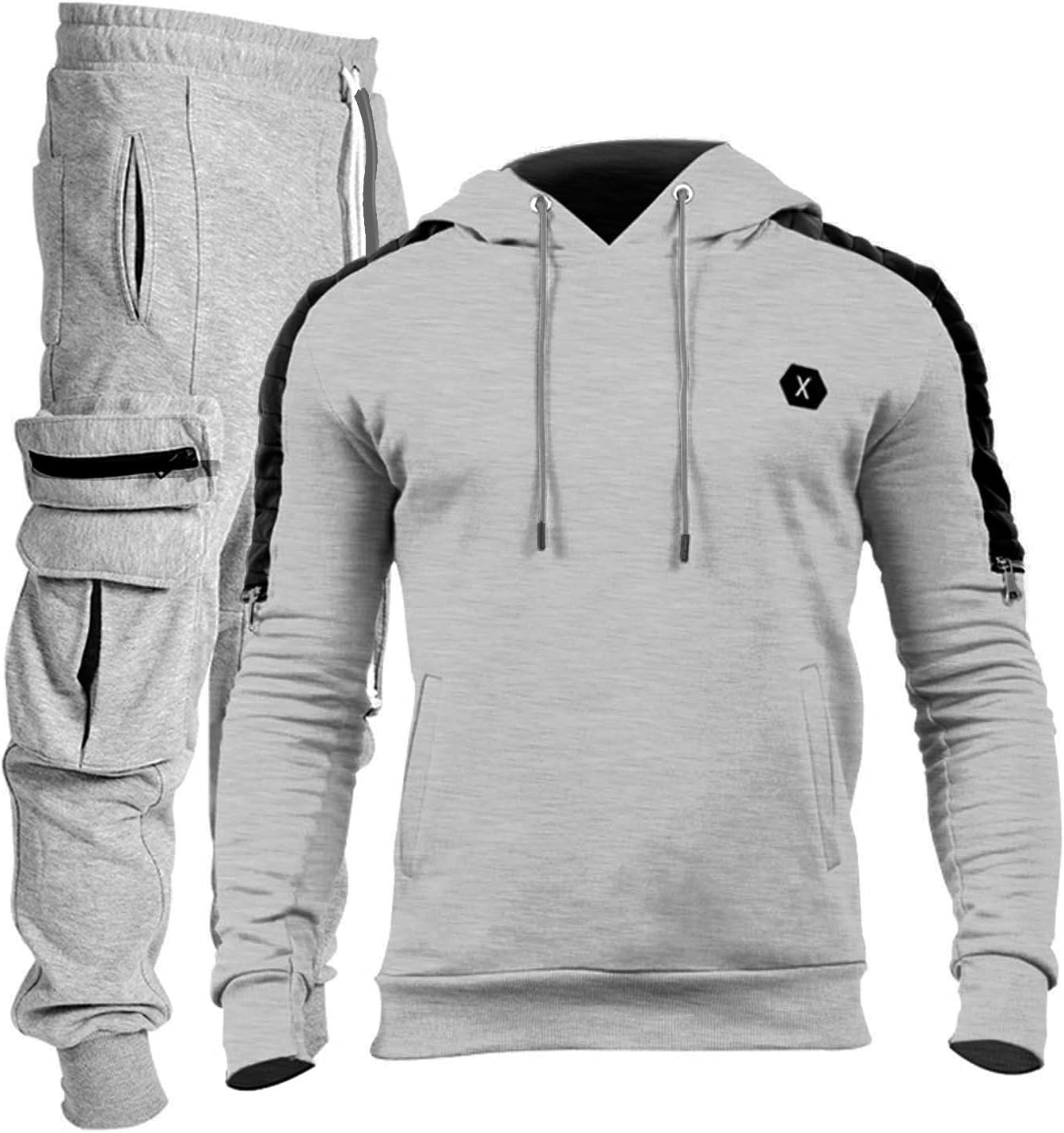 Men's Tracksuit 2 Piece Hoodie Athletic Jogging Sweatsuits