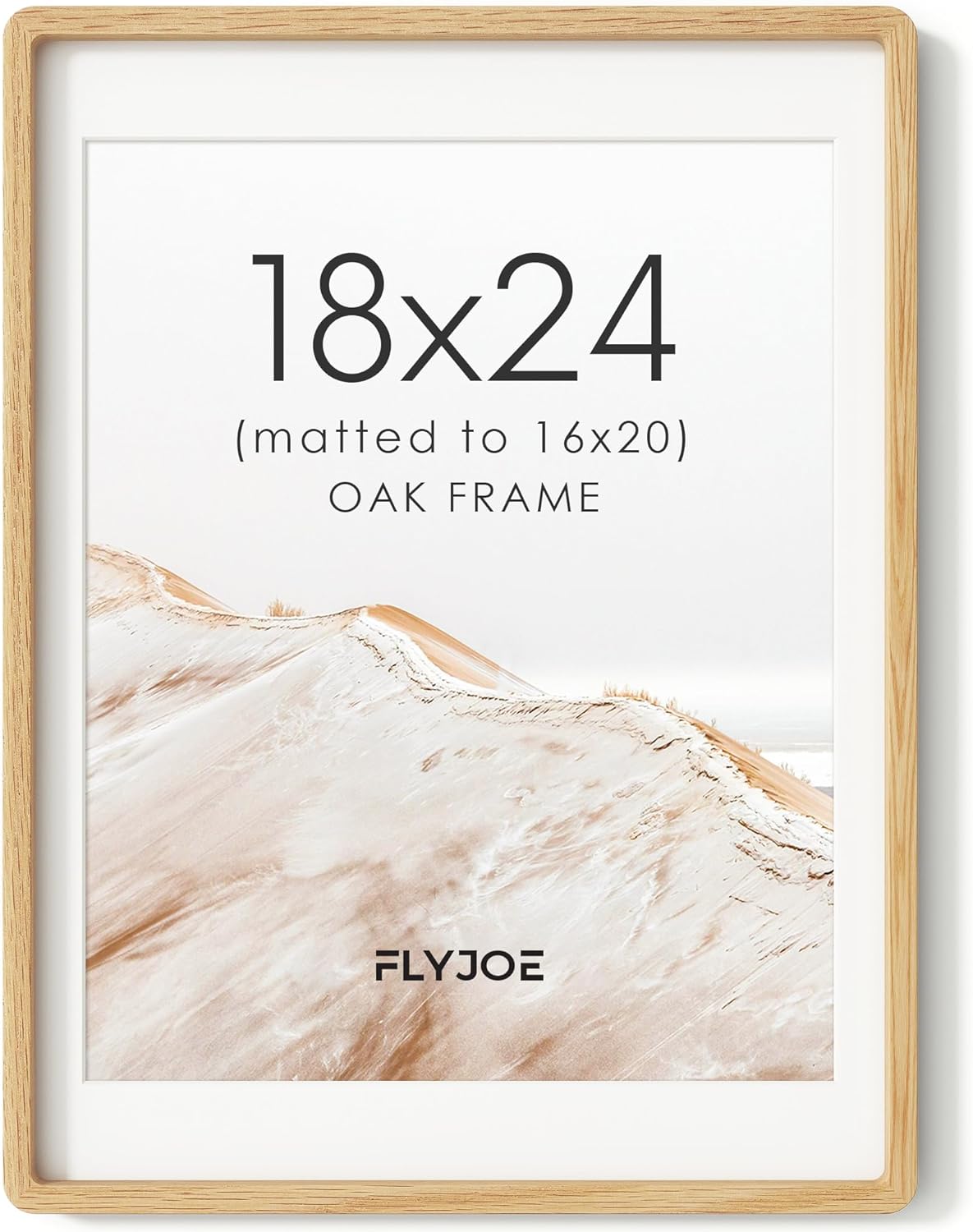 18x24 Poster Frame with Natural Solid Oak Wood and Glass