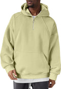 PLEPAN Quarter Zip Hoodies for Men Oversized Pullover - Relaxed Fit