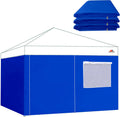 SCOCANOPY Sidewalls 10x10ft Complete Closure Sunwalls - 4 Pack Blue