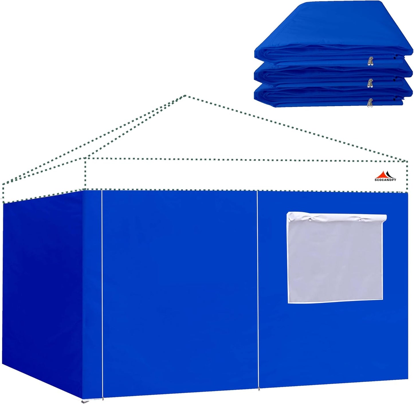 SCOCANOPY Sidewalls 10x10ft Complete Closure Sunwalls for Tents