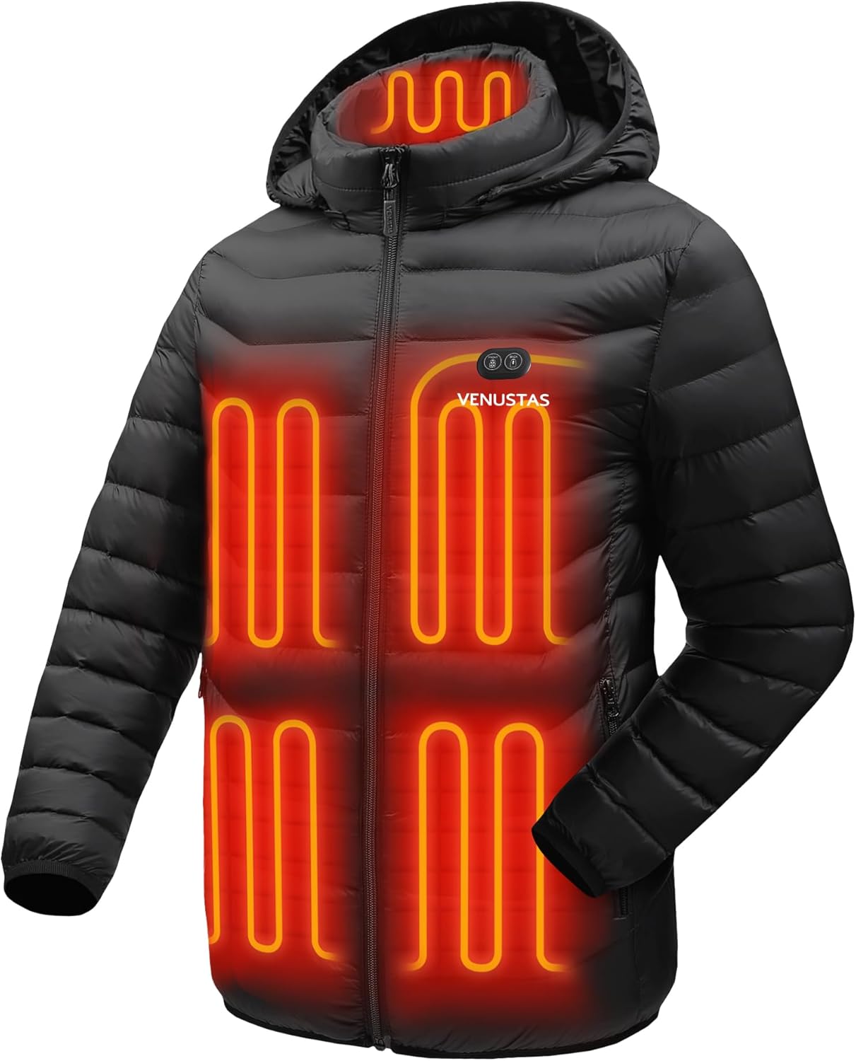 Venustas Unisex Heated Jacket with Dual-Control Heating System