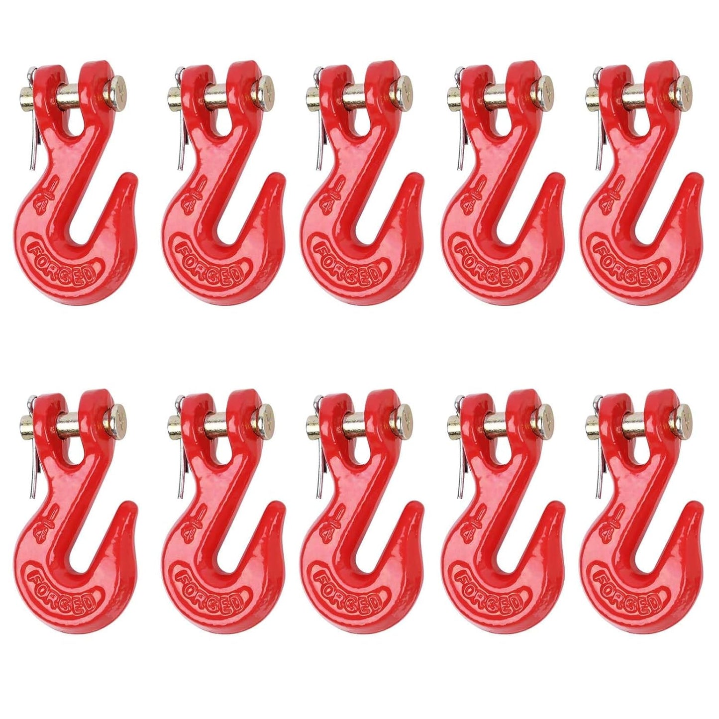 1/4 G80 Clevis Grab Hook 10 Pack Heavy Duty Tow Hooks