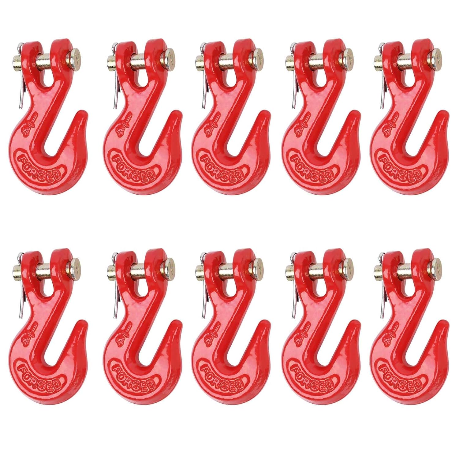 1/4 G80 Clevis Grab Hook 10 Pack Heavy Duty Tow Hooks