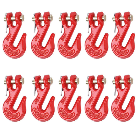 1/4 G80 Clevis Grab Hook 10 Pack Heavy Duty Tow Hooks