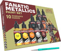 Warpaints Fanatic Metallics Miniature Paint Set Combo - 10 Metallics