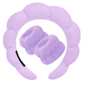 Beleki Spa Headband and Wristband Set - Soft Absorbent Puffy Headwear