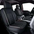 Black & Gray Silverado Sierra Faux Leather Seat Covers - Custom Fit