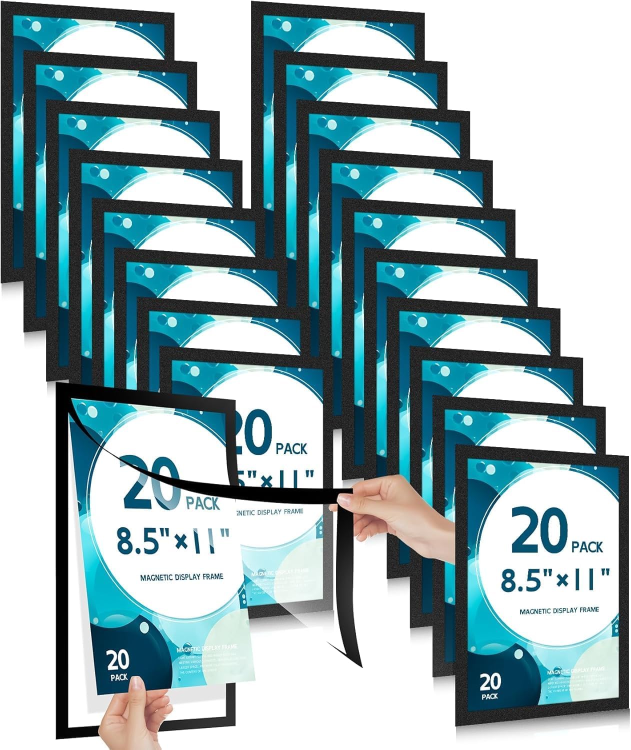 20 Pcs Magnetic Sign Holder for Easy Display and Replacement