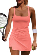 Yanekop Womens Tennis Dress with Built in Shorts - Breathable Athletic