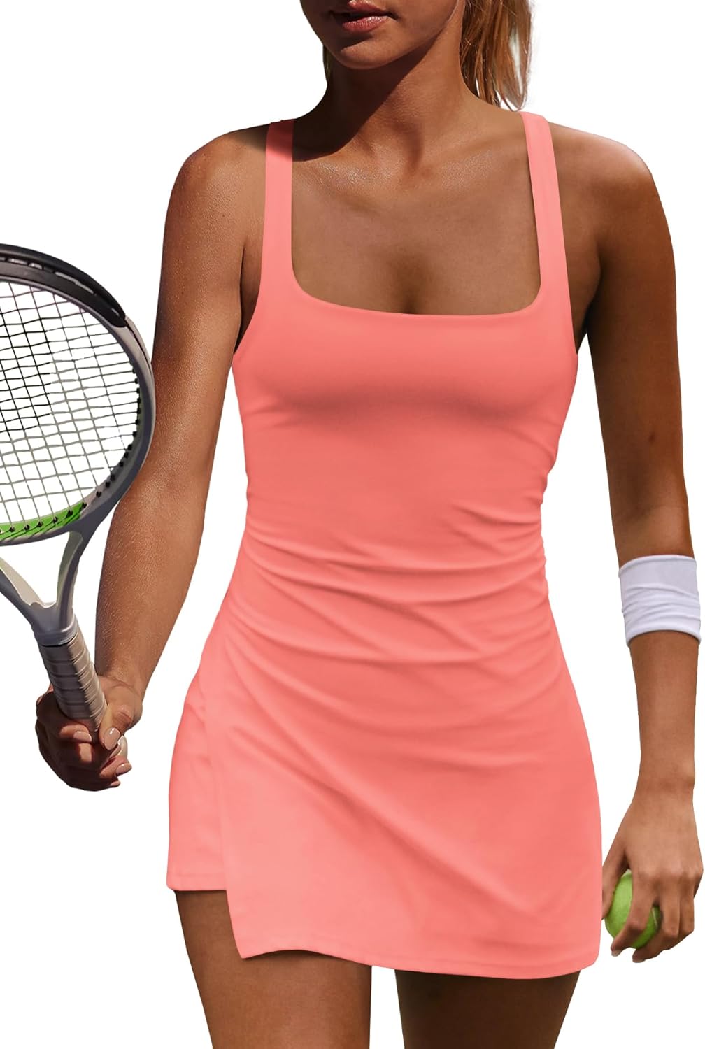 Yanekop Womens Tennis Dress with Built in Shorts for Activewear