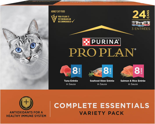 Purina Pro Plan High Protein Cat Food Seafood Favorites Variety Pack