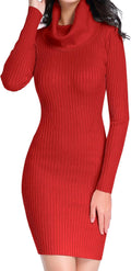 v28 Sweater Dress for Women - Ribbed Knit Fitted Bodycon Style
