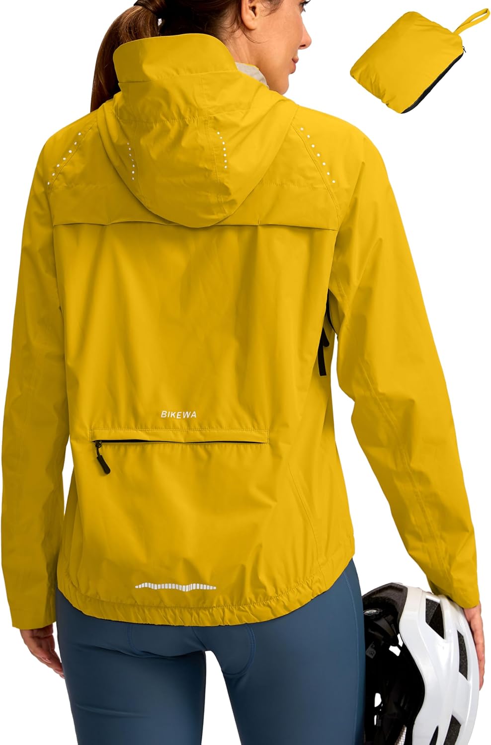 Bikewa Women's Cycling Rain Jackets - Lightweight Windbreaker
