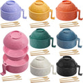 Wheat Straw Microwave Ramen Bowl Set - Portable Noodle Cooker