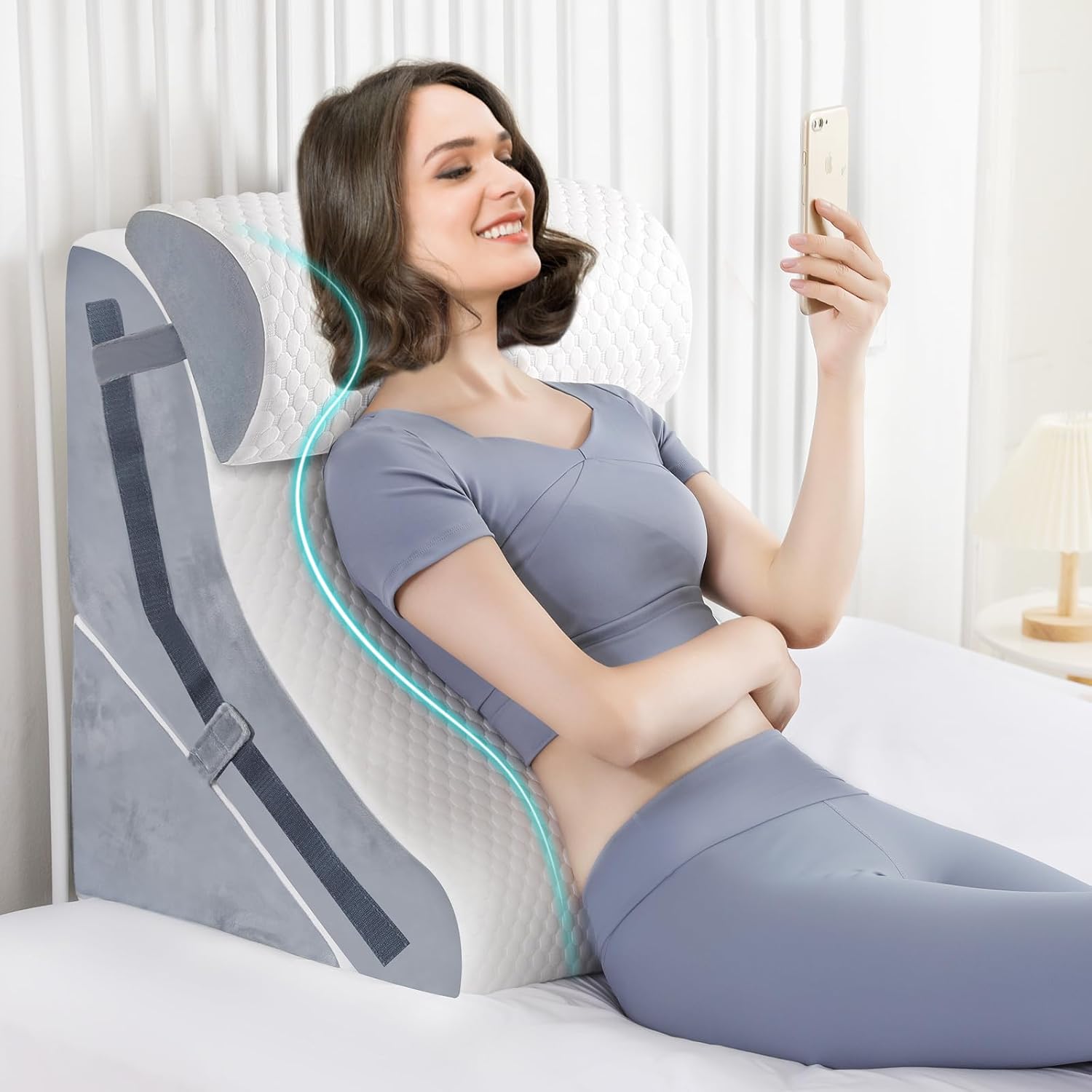 Adjustable Memory Foam Wedge Pillow Set for Ultimate Comfort