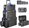 3 IN 1 Rolling Tool Box With Wheels - Stackable Modular Storage