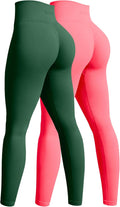 OQQ Women's Seamless High Waist Butt Lifting Leggings - Flattering Fit