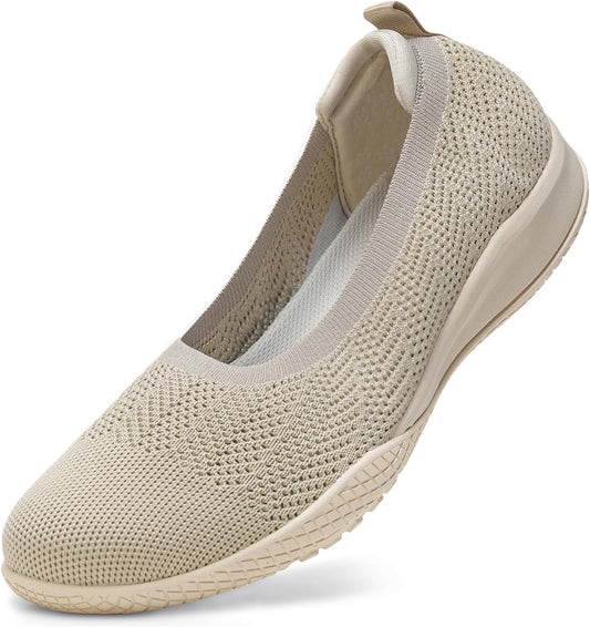 Women's Flats Slip On Go Walk Shoes for Comfortable Walking