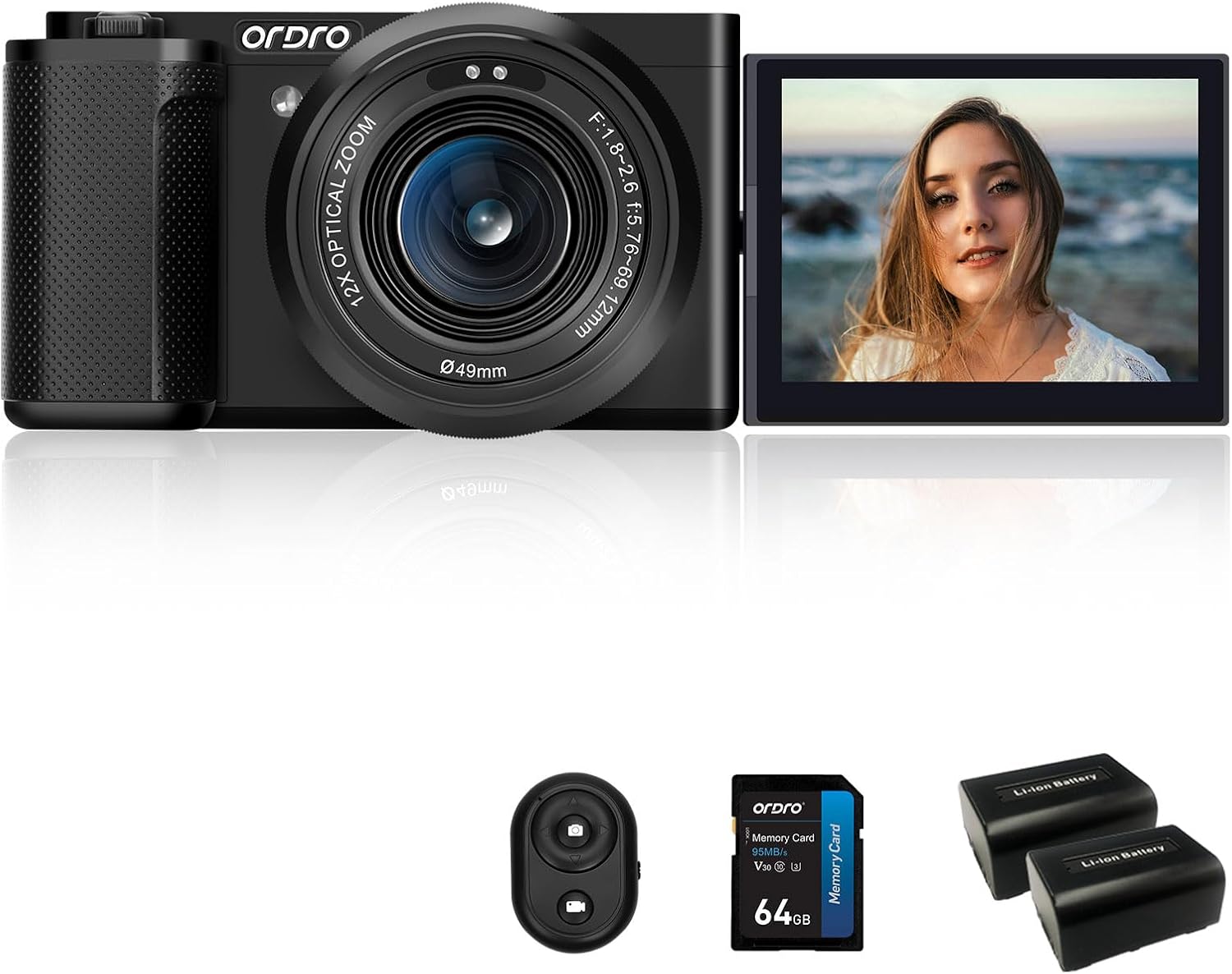 Ordro G730 5K Digital Camera: 64MP Autofocus Vlogging