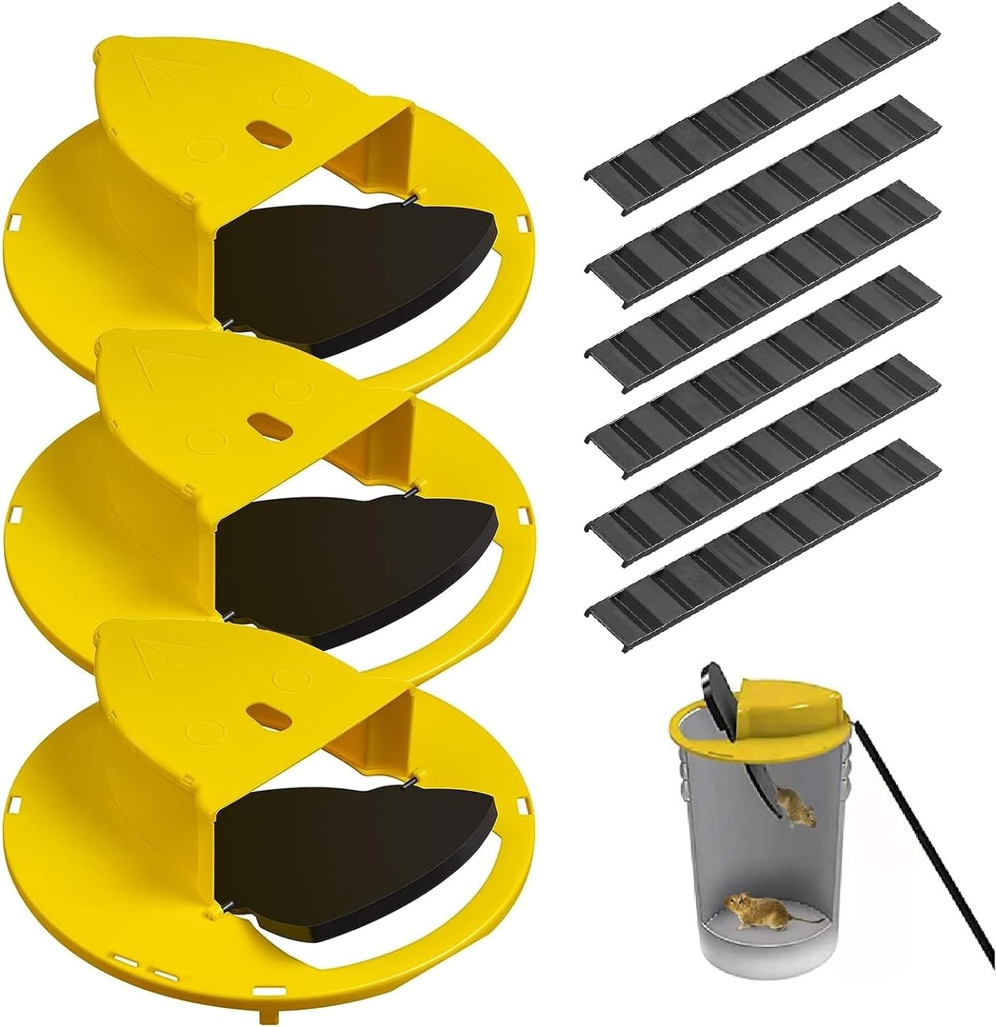 Auto-Reset Multi-Catch Rat Trap | Humane Indoor/Outdoor Use | 5 gal Bucket Compatible