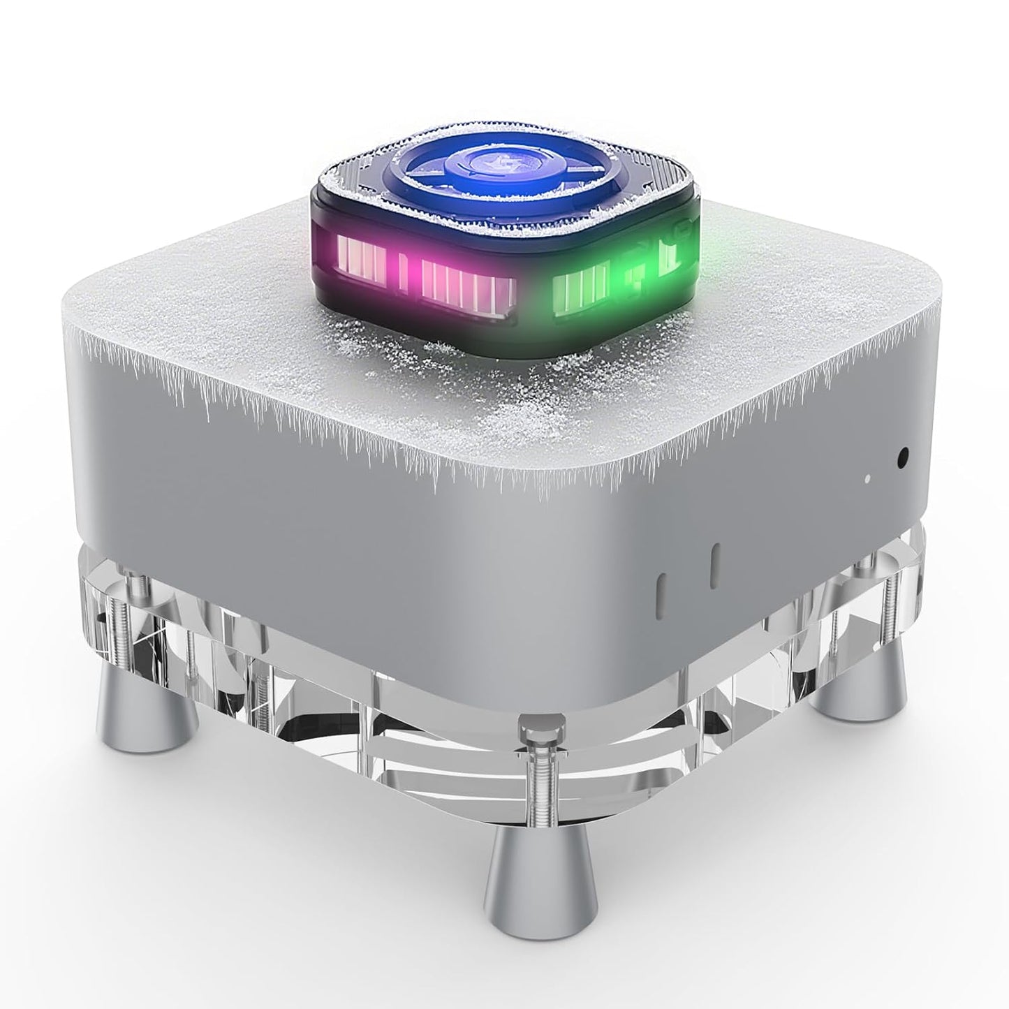 Mac mini Stand with Cooler - No Lag Acrylic Desktop Holder