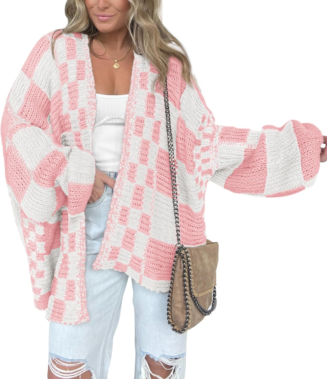 BTFBM Casual Cardigan Sweater for Women - Trendy Fall Fashion