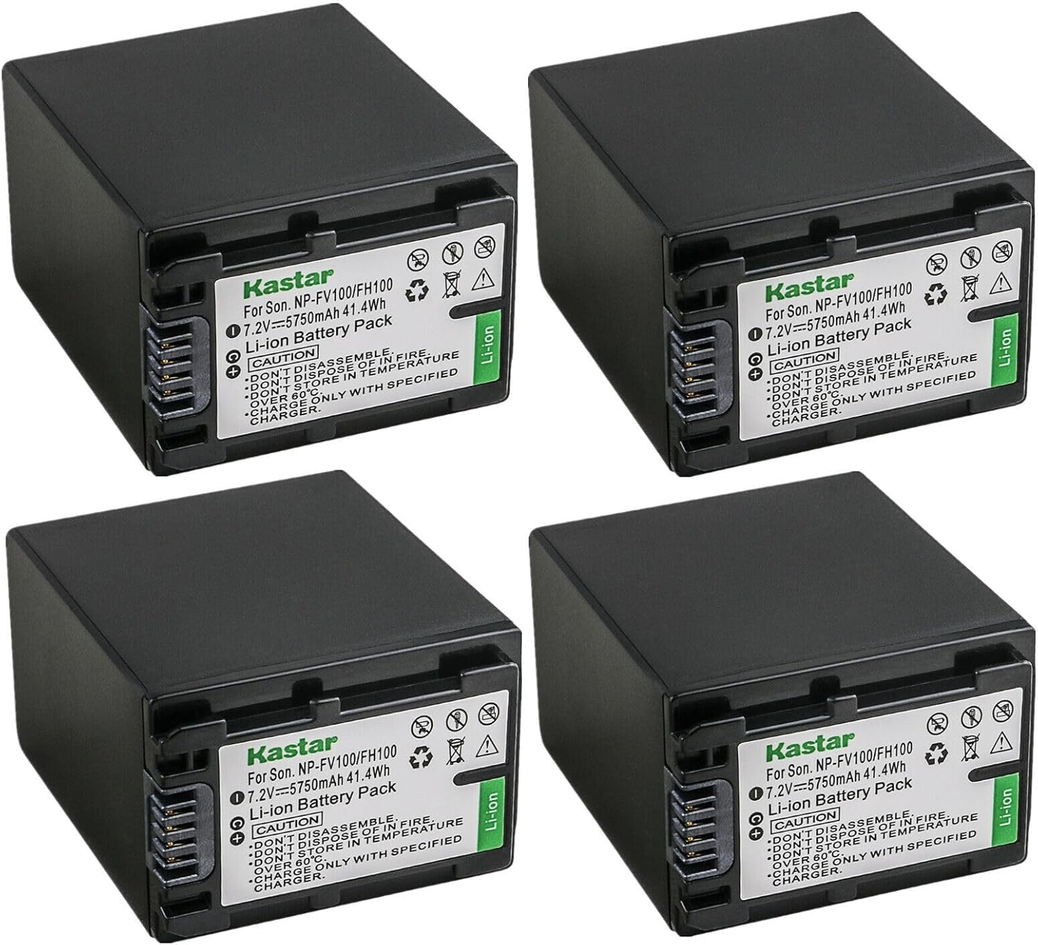 Kastar NP-FV100 Battery Pack for Sony DCR-SR and HDR-CX Series