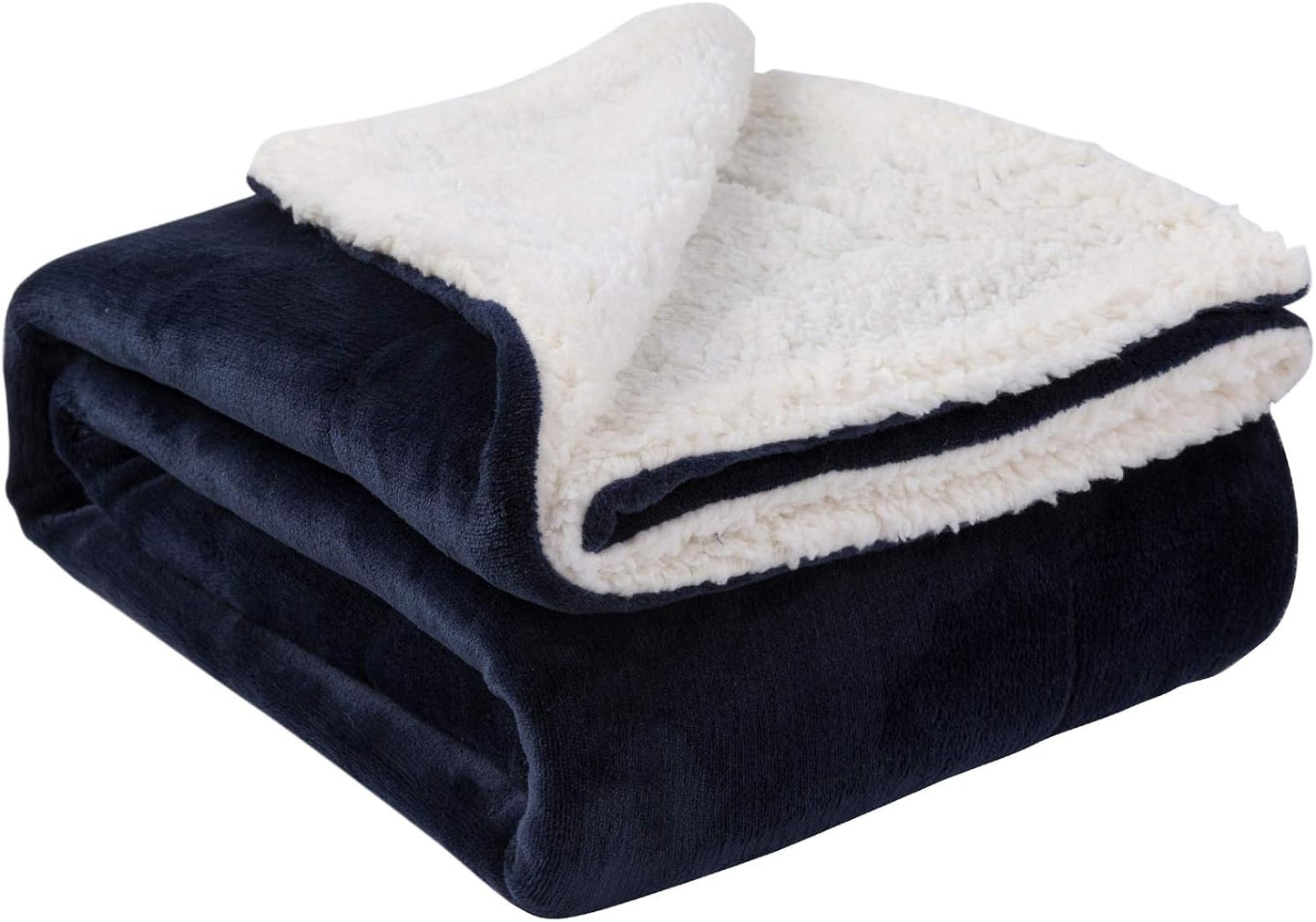 NANPIPER Sherpa Blanket - Super Soft Fuzzy Flannel Fleece