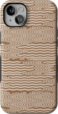 Casely iPhone 14 Plus Case Mocha Ripple - Brown Wave Protection