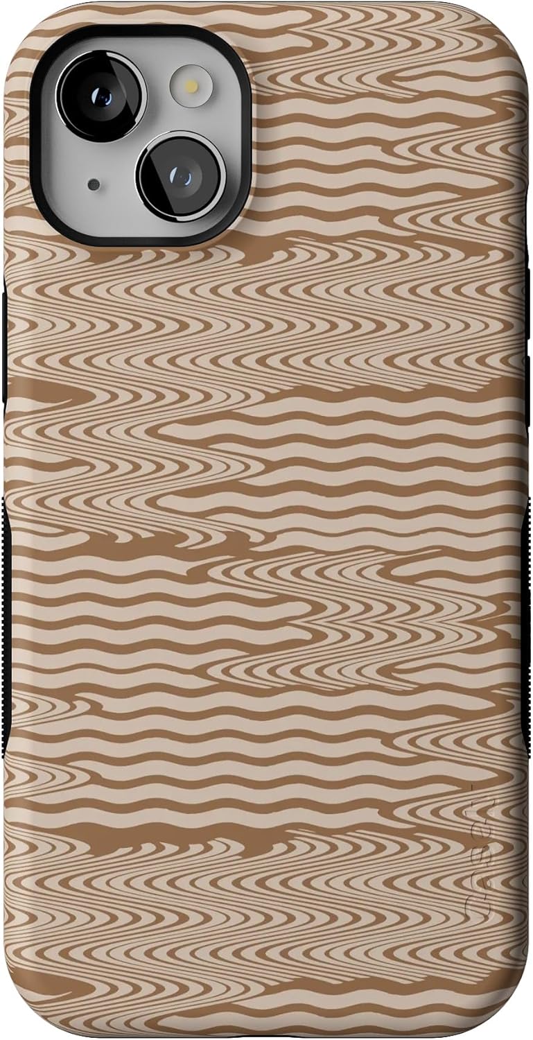 Casely iPhone 14 Plus Case - Mocha Ripple with MagSafe