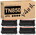 v4ink Compatible TN850 Toner Cartridge Replacement 4-Pack - High Yield
