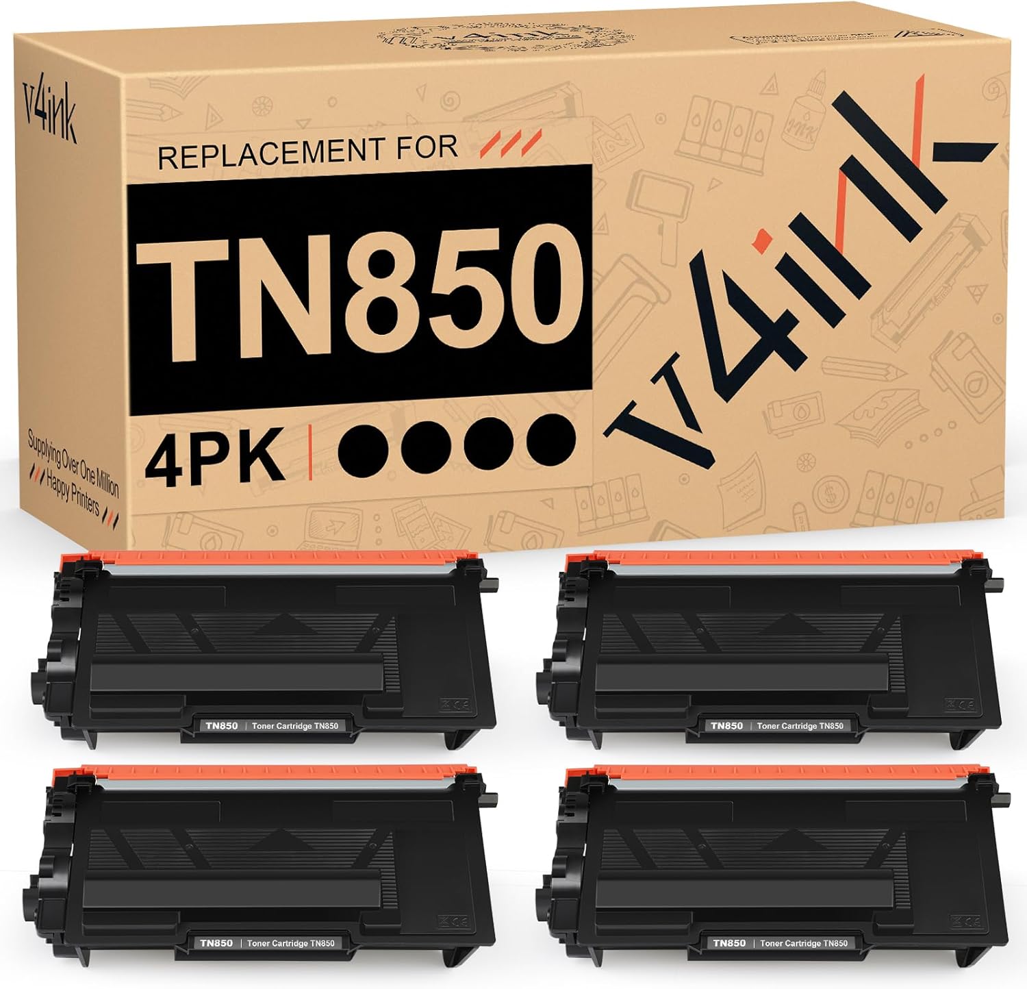 v4ink Compatible Toner Cartridge Replacement for Brother TN850