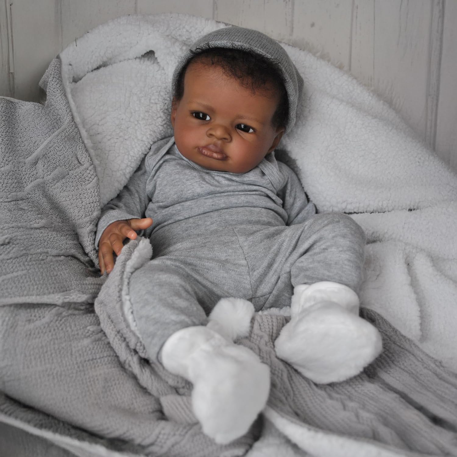 Realistic Reborn Baby Dolls Black Boy for Kids Age 3 Plus