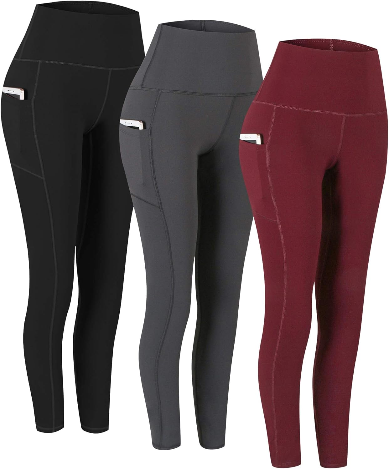 Fengbay High Waist Yoga Pants with Pockets for Women Fitness