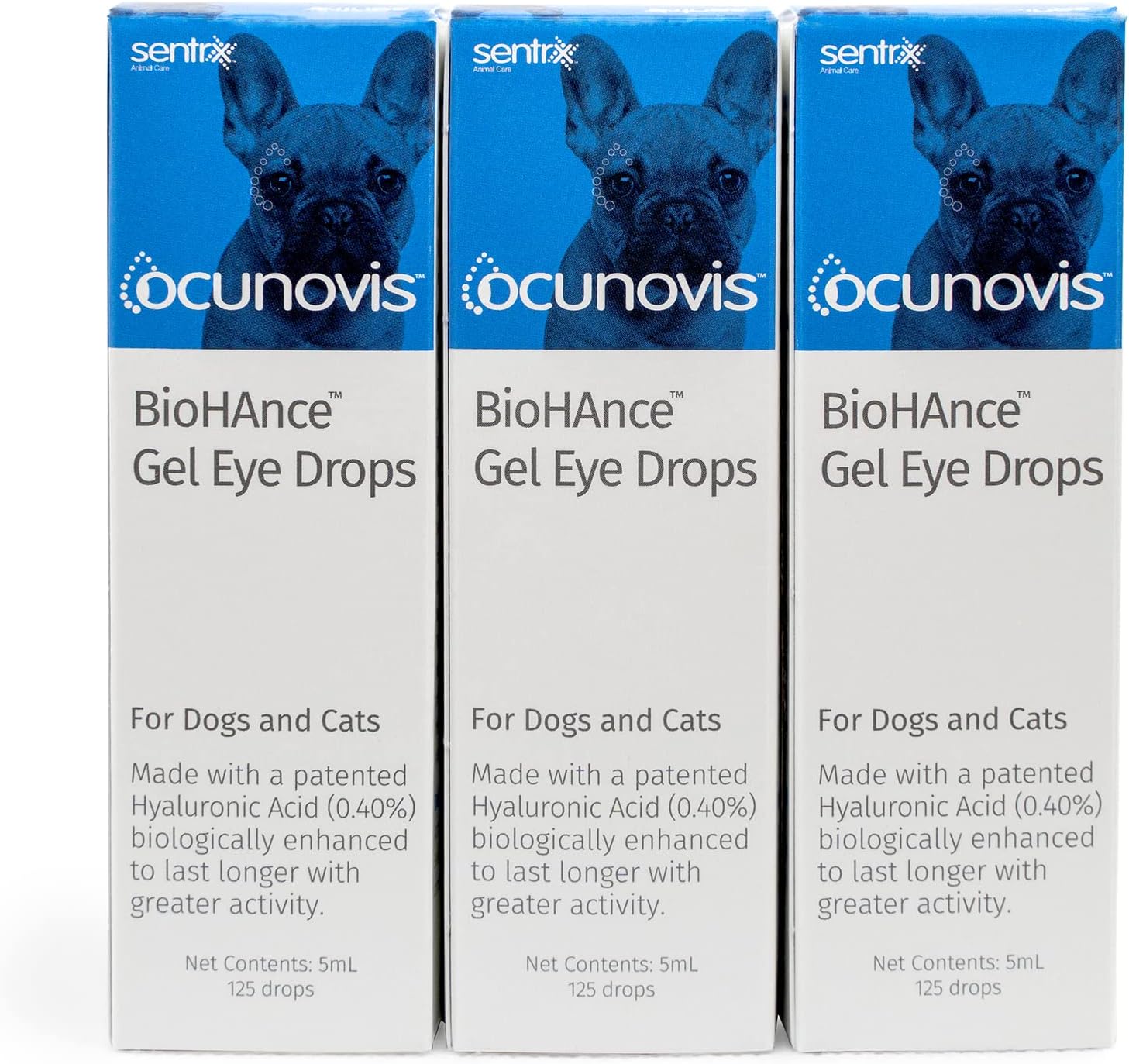 Ocunovis Gel Eye Drops for Dogs and Cats with Dry Eyes Relief
