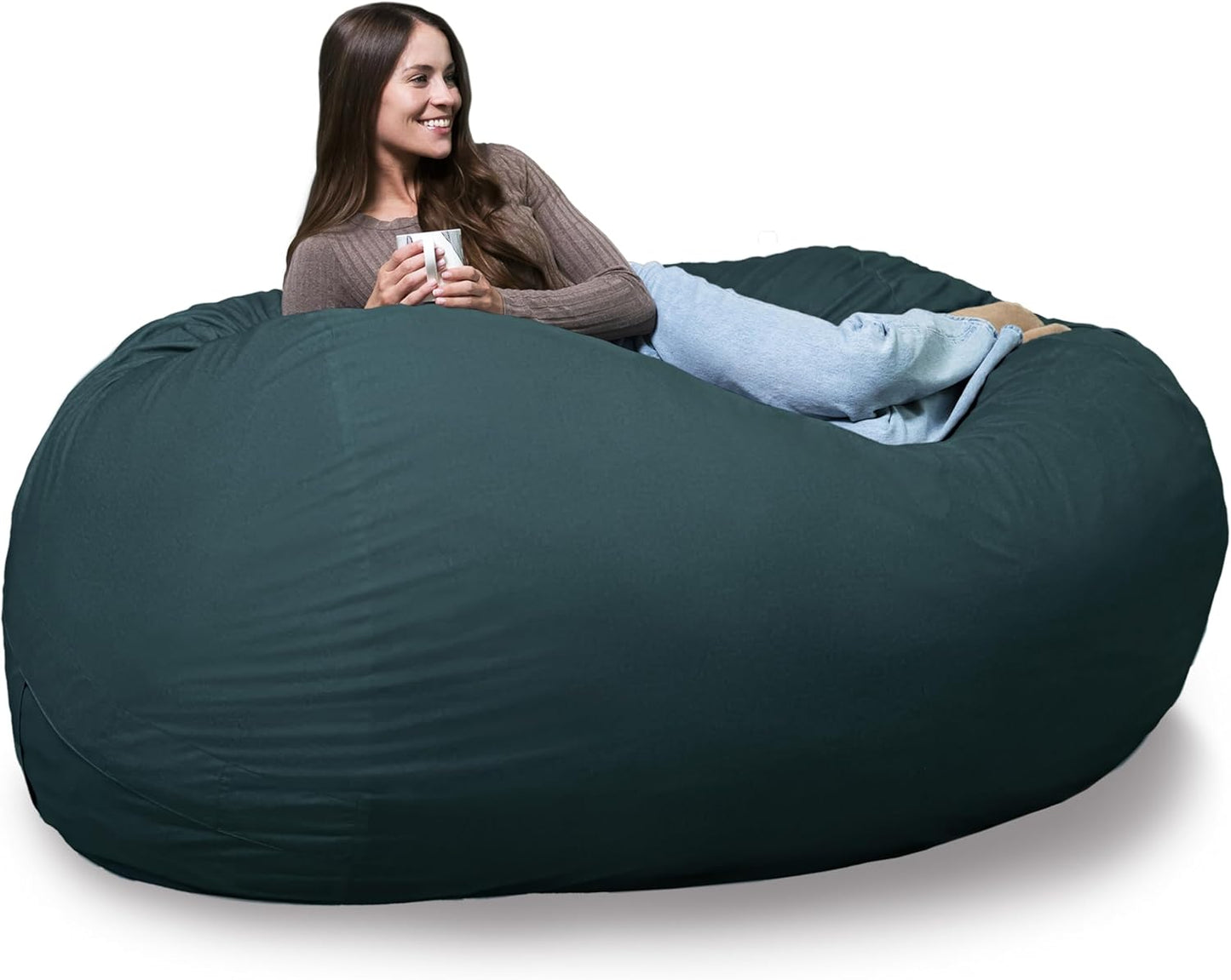 Big Joe Fuf 6.5Ft Giant Foam Bean Bag Chair for Ultimate Comfort