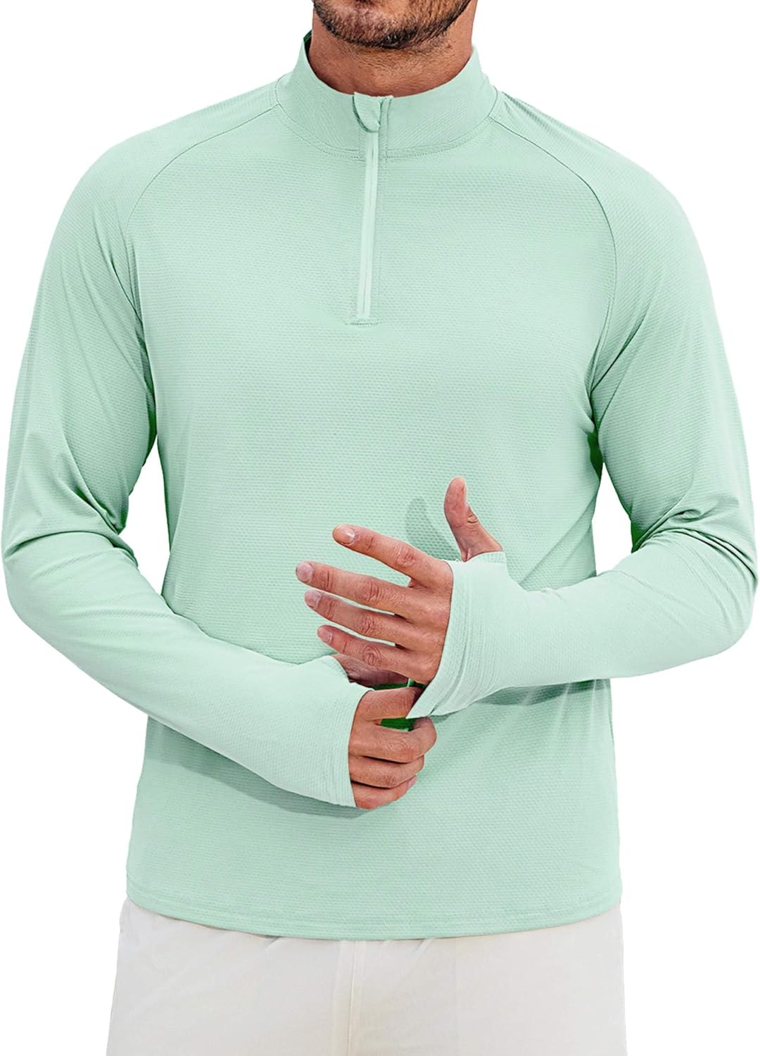 PINSPARK UPF 50+ Quarter Zip Rash Guard