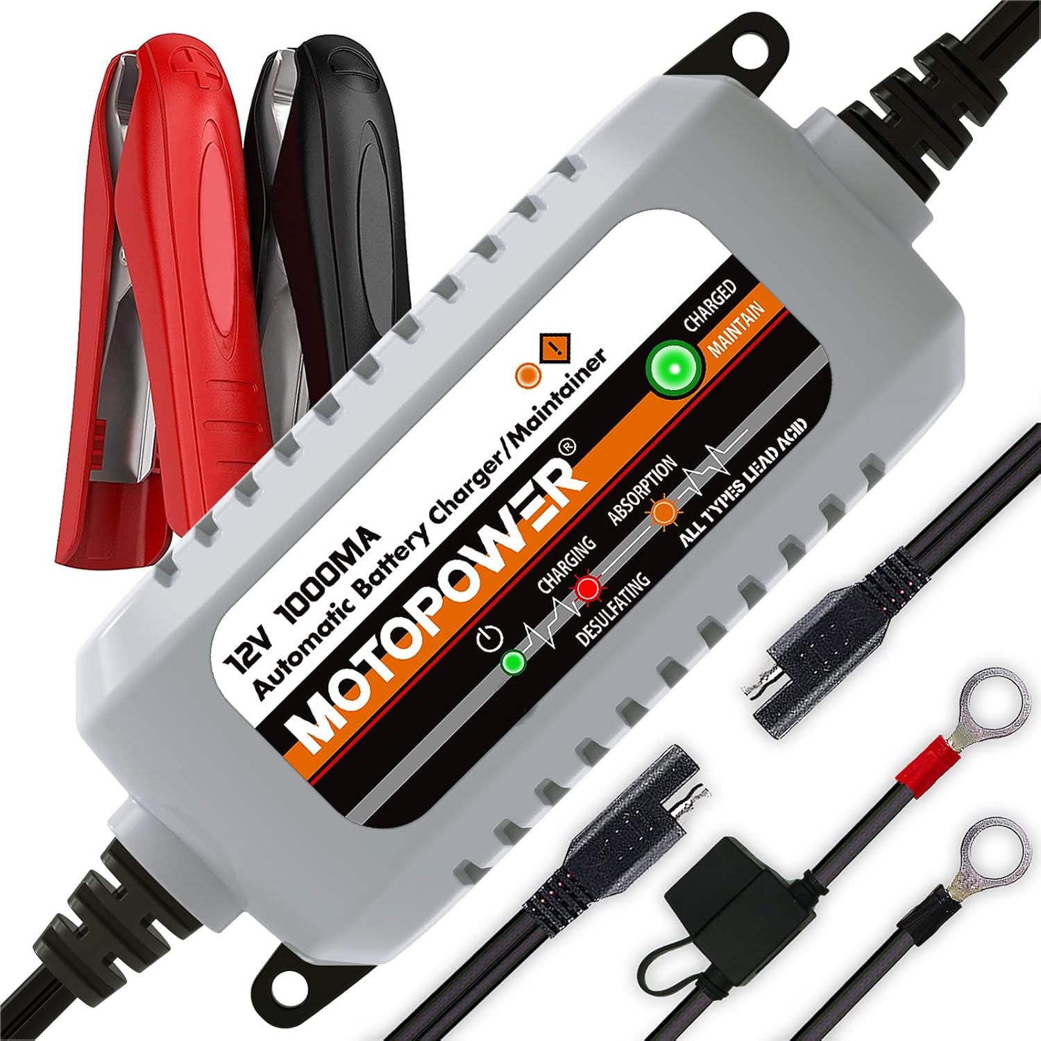 Effortlessly Maintain Battery Life - MOTOPOWER 12V Charger