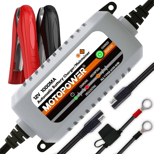 Effortlessly Maintain Battery Life - MOTOPOWER 12V Charger