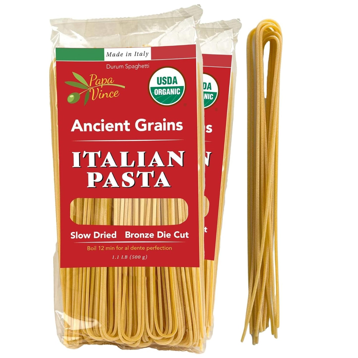 Organic Whole Wheat Spaghetti Noodles for Authentic Italian Taste