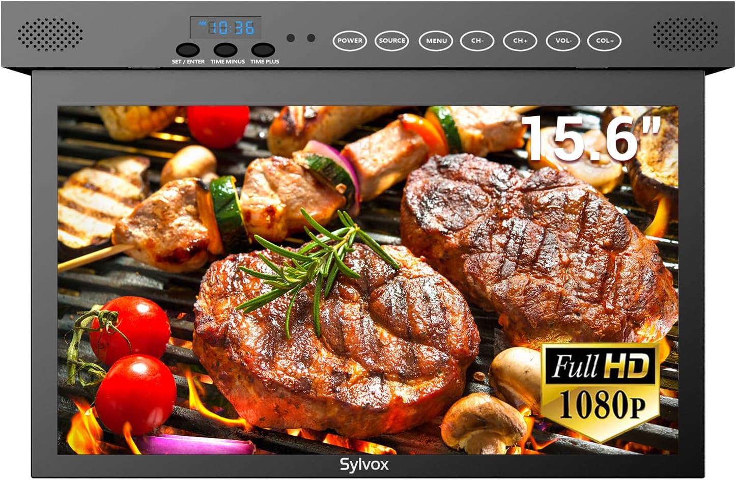 15.6 inch Smart TV for Kitchen - Compact Under Cabinet TV