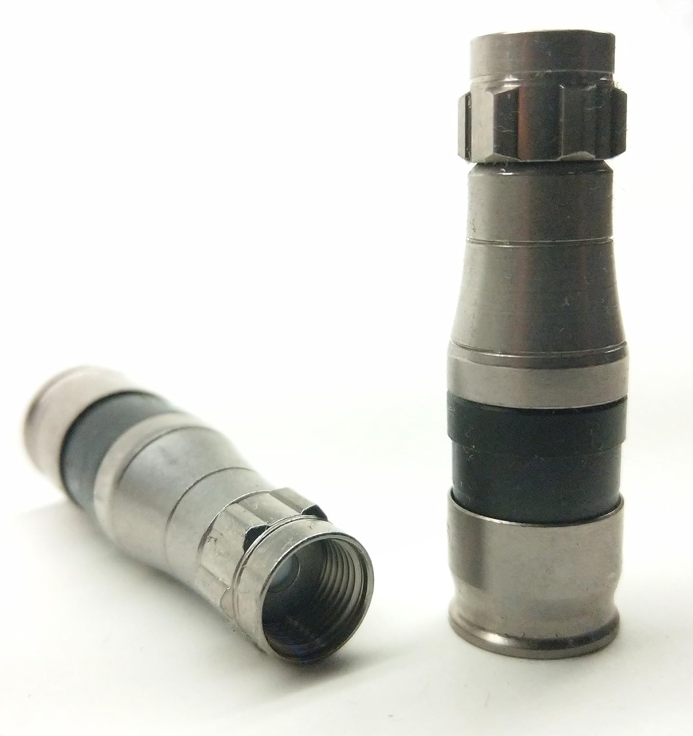 100 Pieces RG11 Coaxial Cable Compression Connectors for HD Use
