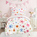 Cozyholy Colorful Floral Toddler Bedding Set - Soft 4-Piece Comforter