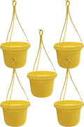 LHAP Yellow 5 Pack Hanging Flower Pot - Durable Recycled Plastic