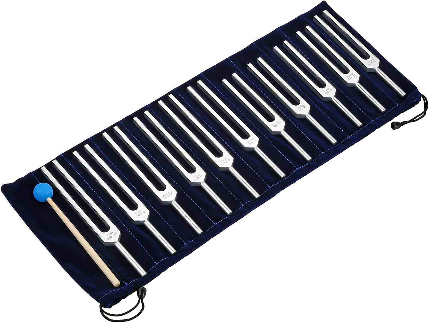 Solfeggio Tuning Fork Set with 11 Forks for Sound Healing