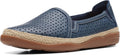 Clarks Elaina Ruby Loafer - Comfortable Navy Leather Loafer