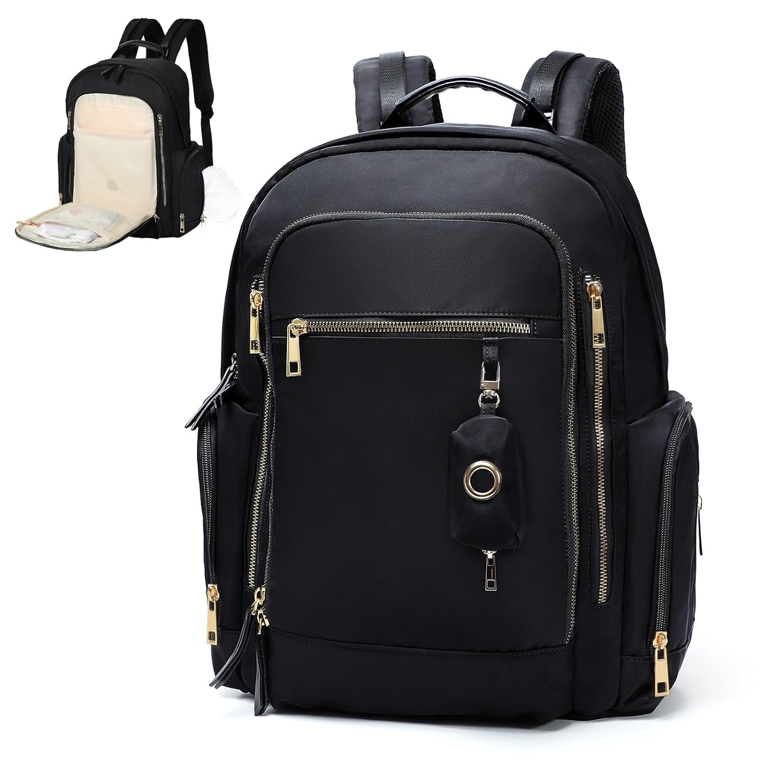 miss fong Diaper Backpack - Stylish Large Capacity Bag for Parents