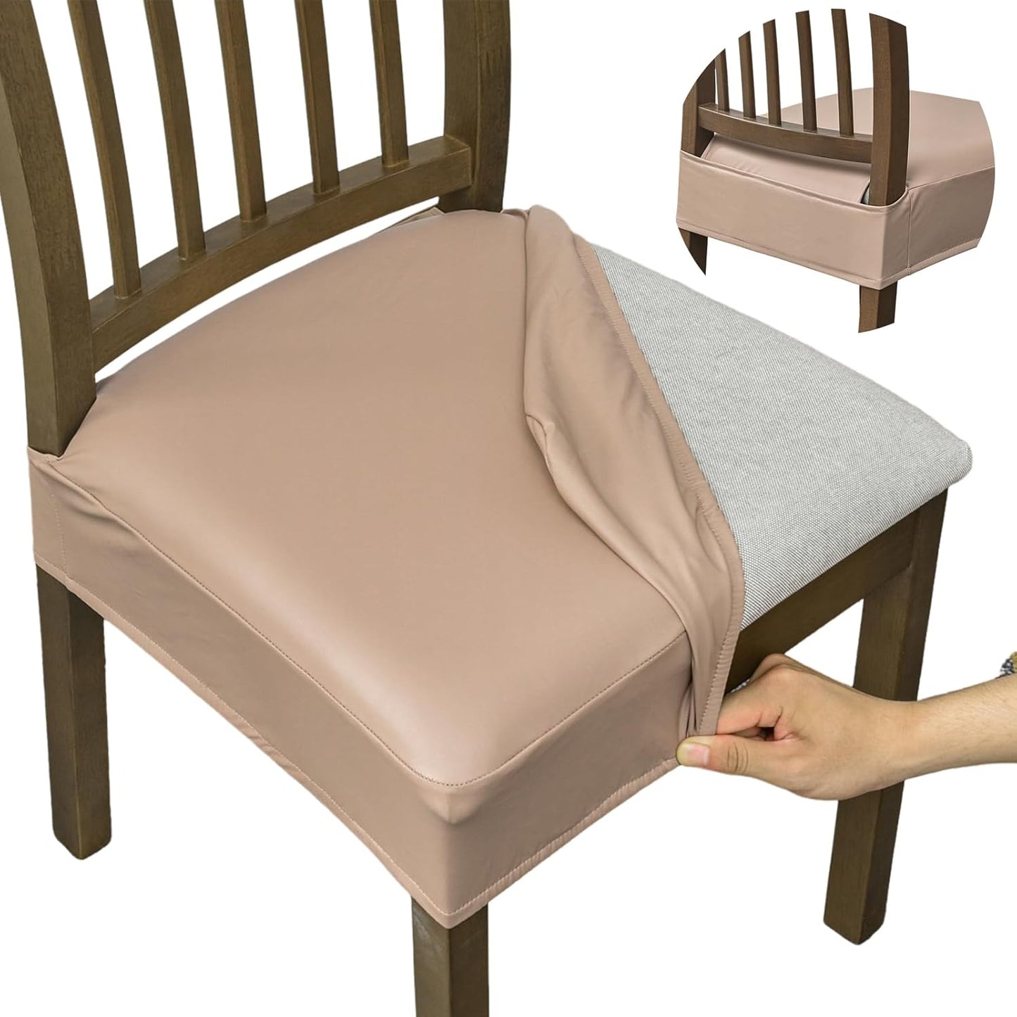 PU Leather Dining Chair Covers Set of 6 for Stylish Protection