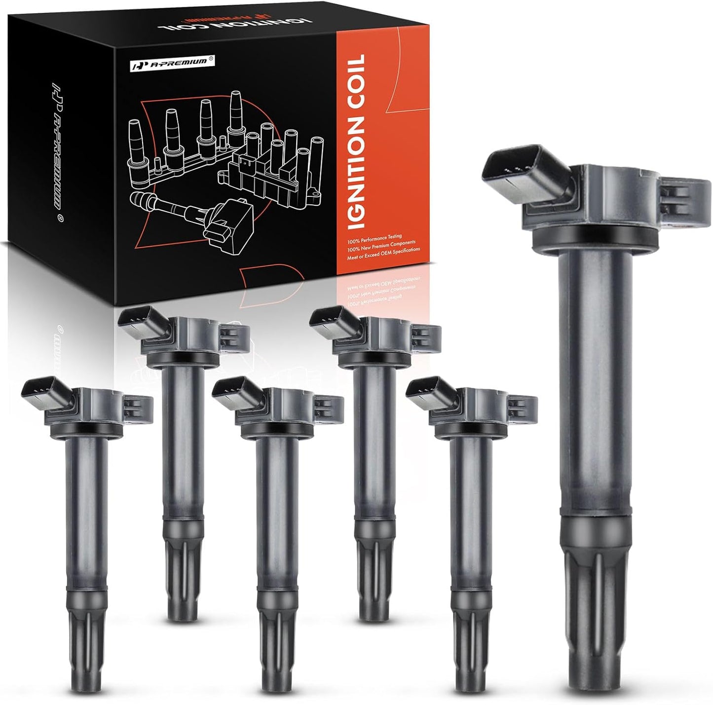 6PCS Ignition Coil Packs for Toyota, Lexus & Lotus Vehicles